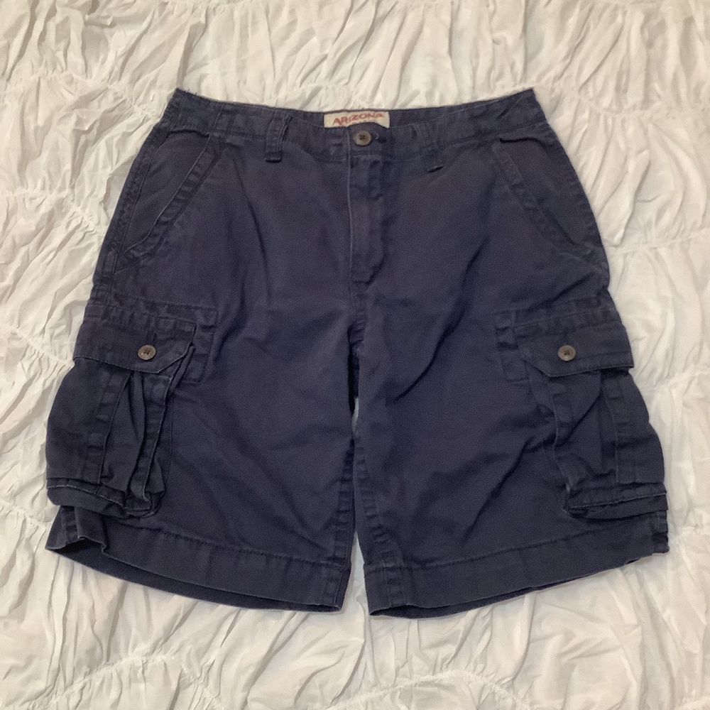 Navy Blue Cargo Shorts